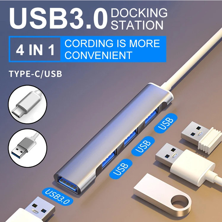 Док-станция 3.0 беспроводной 4 в 1 Type-C USB хаб адаптер для телефона и ноутбука