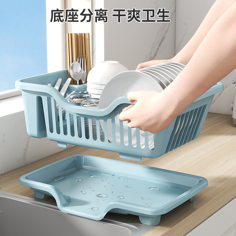 Household Kitchen Drain Dish Rack Dish Storage Rack Sink Rack Tableware Countertop Bowls and Chopsticks Drain Storage Box