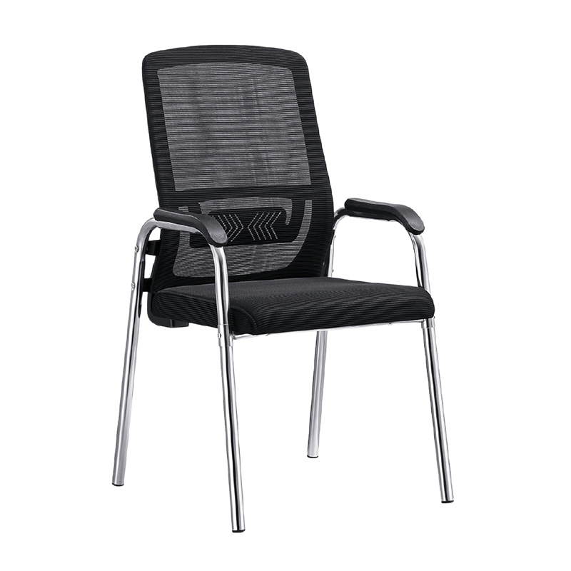 Plastic Four-Legged Fixed Office Chair, Simple Leisure Staff Chair, Comfortable Conference Chair, Mahjong Chair, Computer Chair Wholesale