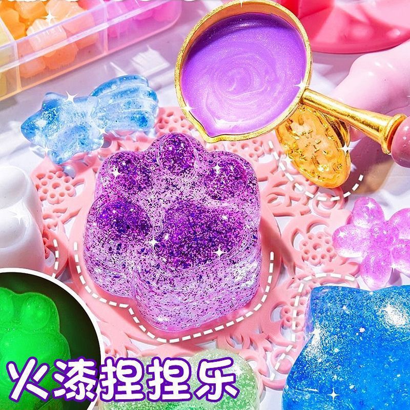 Jelly Wax Pinch Fire Paint Seal Handmade DIY Kidsren's Creative Toys Non-Toxic Decompression Birthday and New Year Gifts