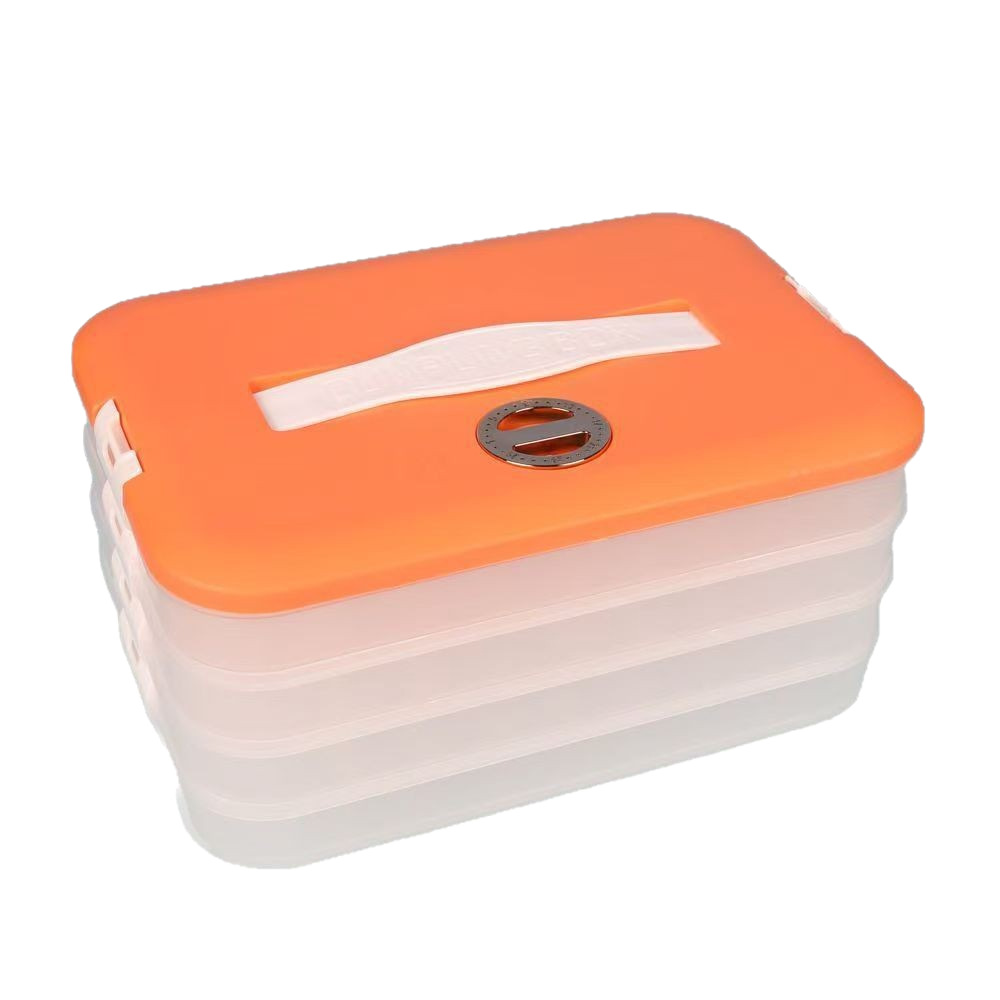 Hot-Selling Fresh-Keeping Dumpling Box, Special Artifact for Refrigerator Freezing, Household Quick-Frozen Dumplings and Wontons Multi-Layer Stacked Storage Box