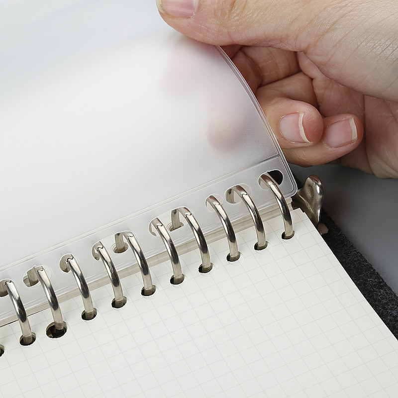 A5A6A7B5A4 This Book 6-Hole Loose-Leaf Notebook Zipper Bag Bill Notebook Pvc Storage Bag Clip Chain Pencil Bag