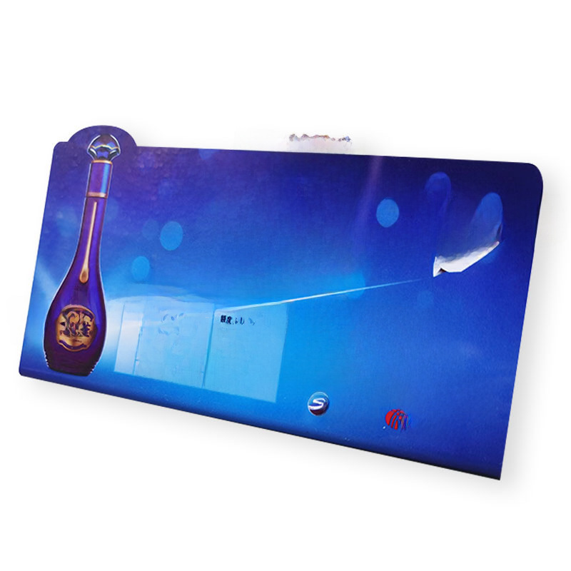 PVC bending card beverage supermarket display card two-dimensional code payment card plastic shaped desk card printing customization