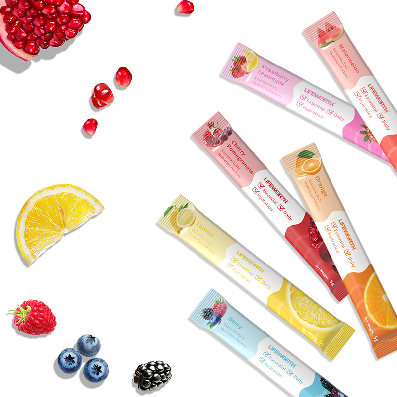 Cross-Border Popular Amazon Electrolyte Powder Fruit Combination Flavor Hydration Packets Oem