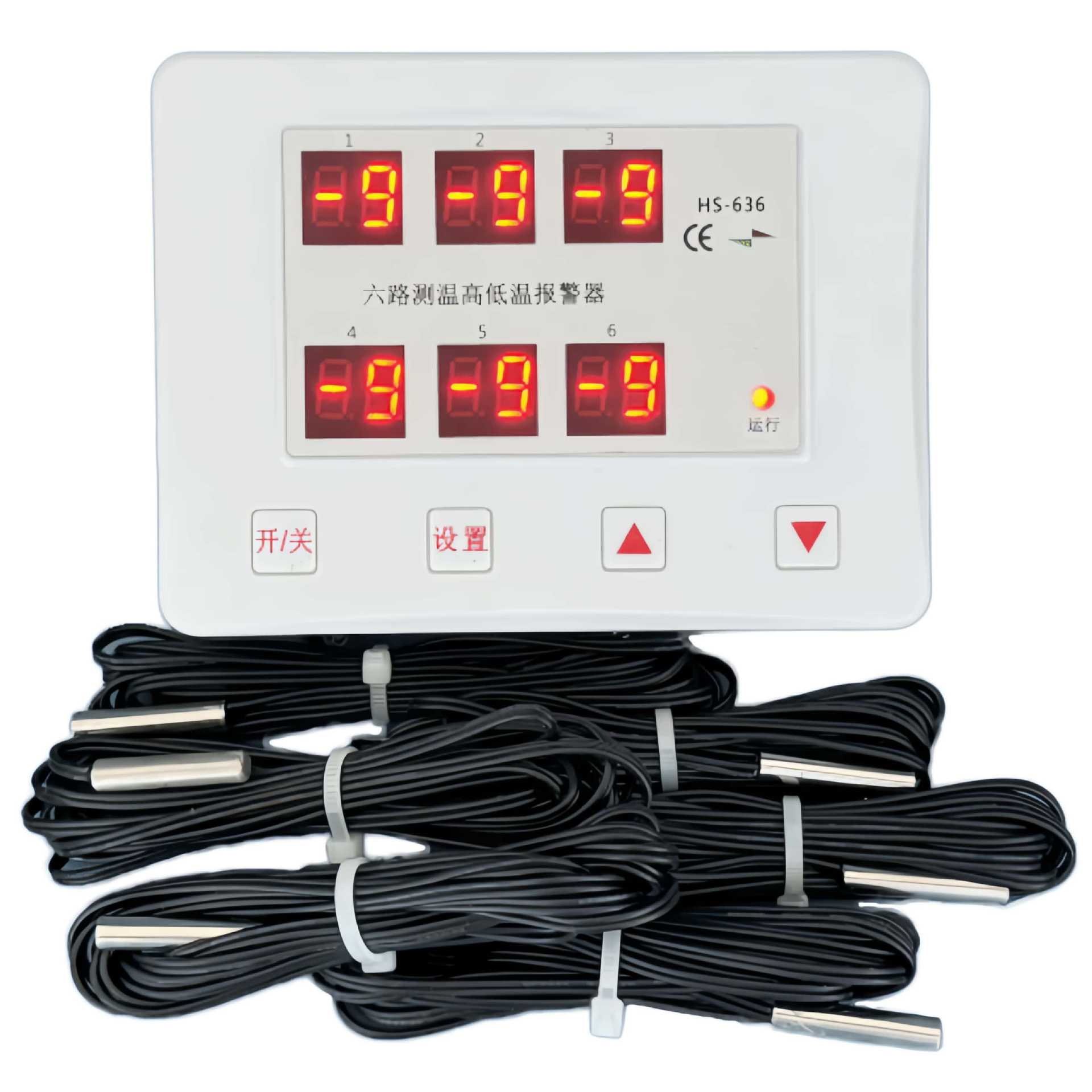 Bellon 636 Car Tire Monitoring High and Low Temperature Alarm Breeding Warehouse Six-Way Overheating Alarm Instrument