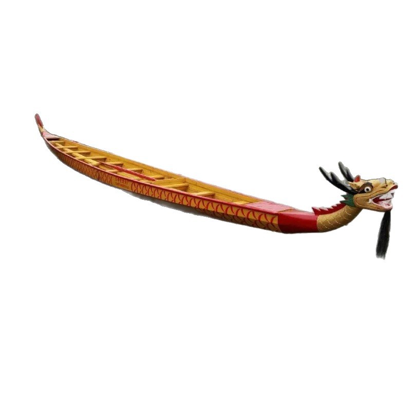 Dragon Boat Fiberglass Competition International Standard Hand-Paddled Dragon Boat 12-Person 24-Person Dragon Boat Festival Traditional Wooden Dragon Boat
