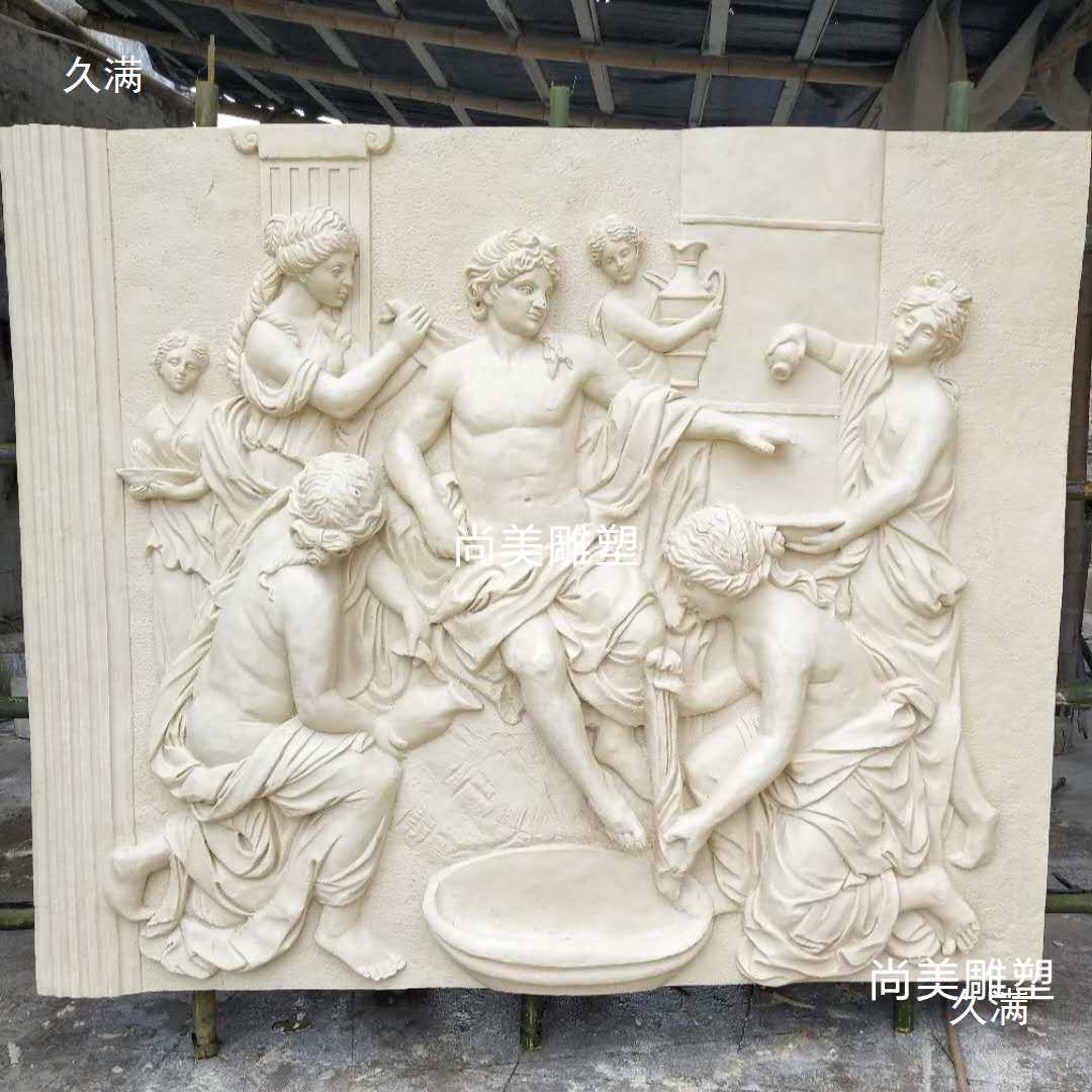 Sandstone Relief Mural European Palace Lady Decoration Artificial Stone Entrance Villa Outdoor Wall Relief Figures