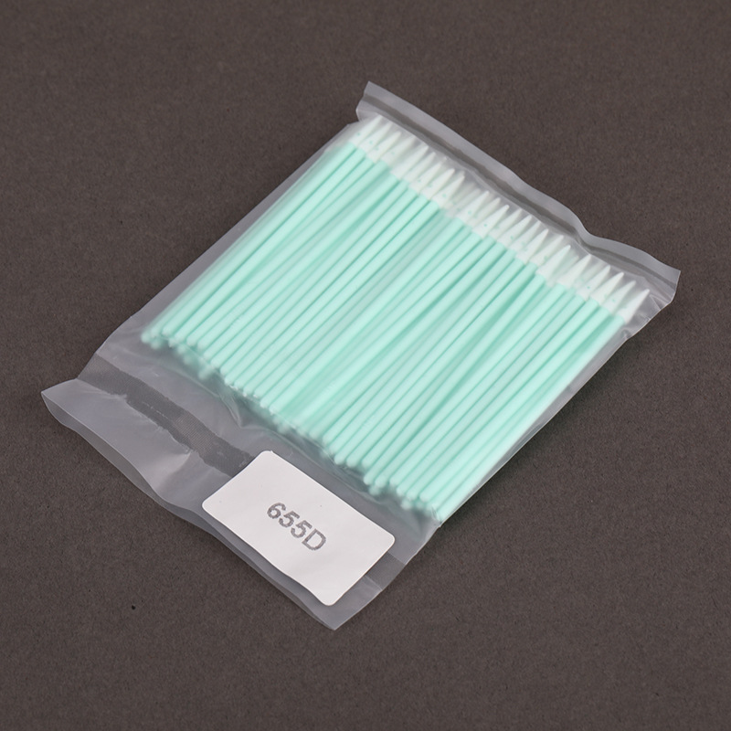 655D industrial dust-free purification cotton swab high density cleaning sea cotton swab wiping stick dust-free pointed sponge wholesale