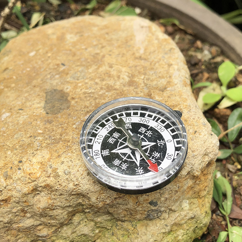 Jinghui Manufacturer Outdoor Camping Compass Compass Round Compass Stationery Accessories 35mm Chinese and English