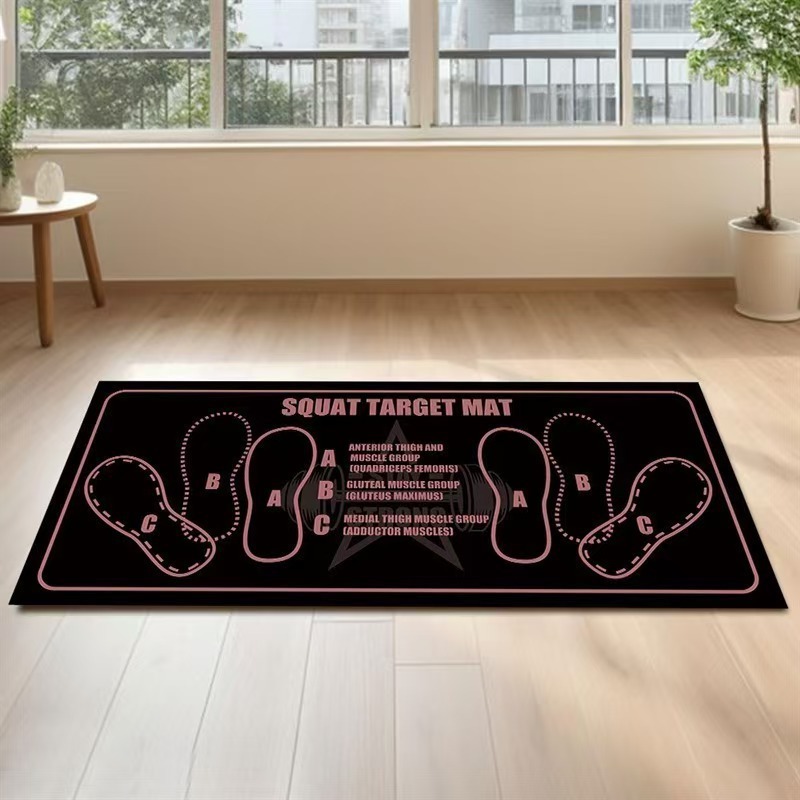 Cross-Border Hot-Selling Home Sports Squat Training Mat for Beginners to Practice Auxiliary Home Fitness Diatom Mud Crystal Velvet