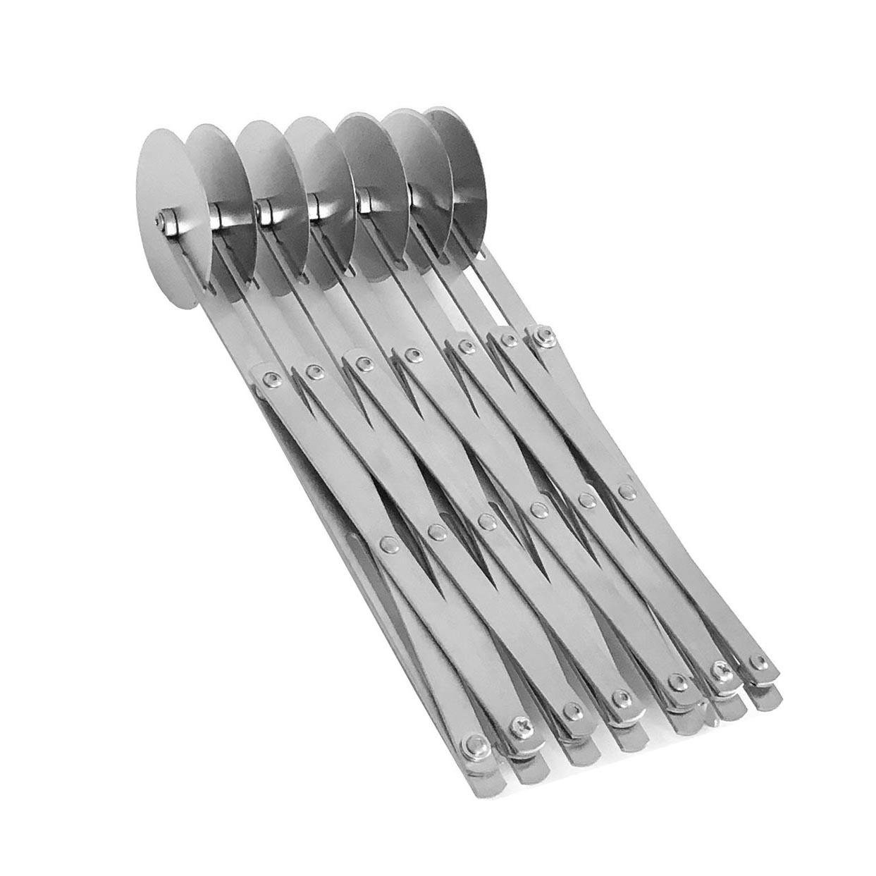 Retractable stainless steel pizza multi-wheel knife pancake maker multi-wheel Fryer knife kitchen baking tool