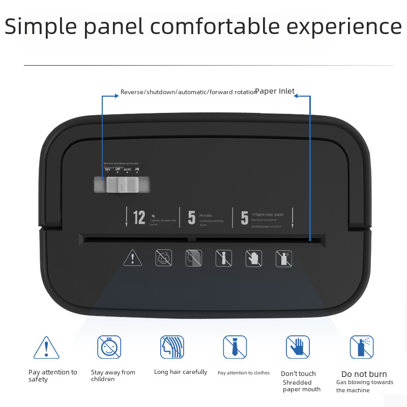 Deli Shredder Office Commercial Silent Shredder Home a4 Paper File Shredder Electric Shredder