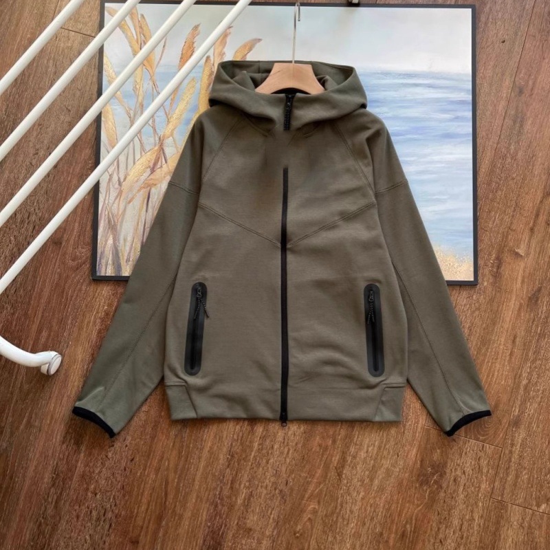 Jacket Spring Autumn Winter New Loose Training Windproof Hooded Knitted Sports Jacket Zipper Cardigan 24130