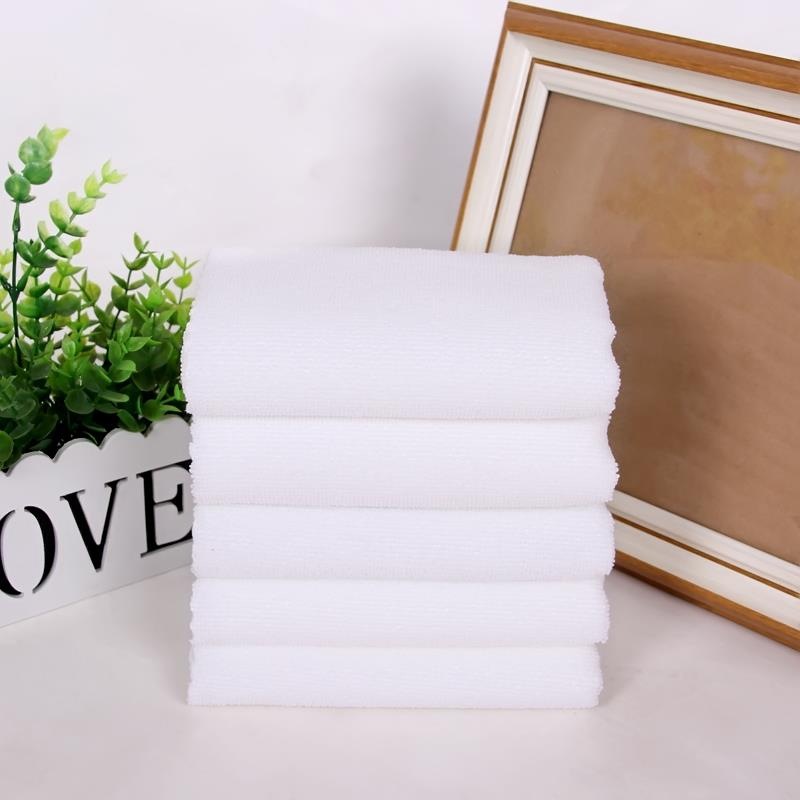Disposable white towel wholesale warp knitted trimming absorbent lint-free restaurant hotel pedicure bath bath room