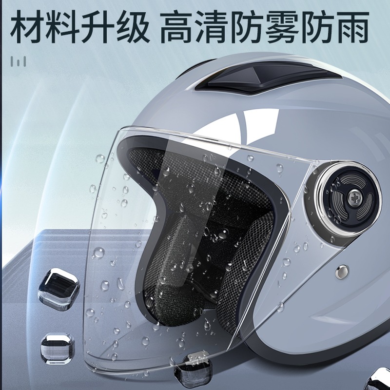 National Standard 3C Certified Electric Vehicle Helmet for Men and Women, Suitable for All Seasons, Safety Helmet for Electric Scooters, Autumn and Winter Warm Half Helmet