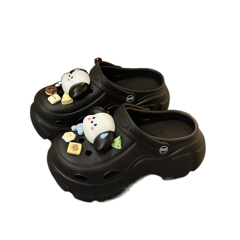 Summer Outfit 2024 New Thick Sole Cave Shoes Women's Increased Non-slip Shoe Beach Shoes Baotou Sandals