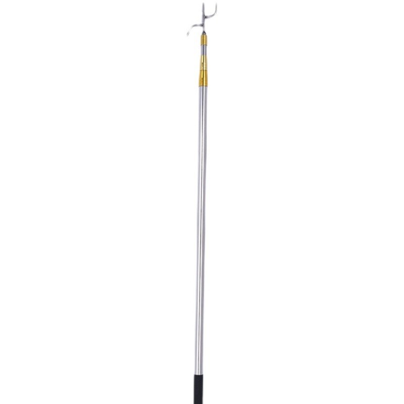 Stainless steel take-up pole clothes hanging telescopic pole fetching hook truck sealing tarpaulin pole extension pole outdoor high-altitude take-up pole