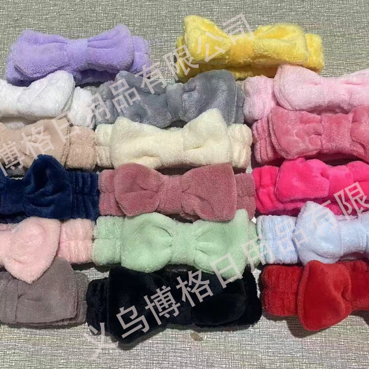 Повязка на голову для умывания лица Amazon спортивная необходимая повязка для ухода за кожей простой бант сдерживающая повязка многоцветная