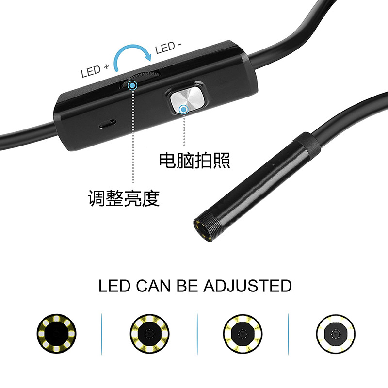 1200p 8MM 3 in1 TYPE-C USB Android mobile phone endoscope 2 M 5 m mobile phone endoscope instrument