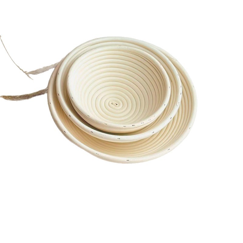 Round Bread Bowl, Fermented Bread Basket, Rattan Basket, Fruit Basket, Indonesian Rattan Handmade Rattan Art