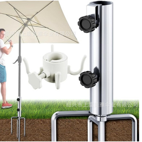 Кросс-бордерный бестселлер новый четырехножный съемный грунтовой штекер для рыболовного зонта, outdoor зонт, якорь для зонта, тяжелый песчаный якорь, держатель для зонта