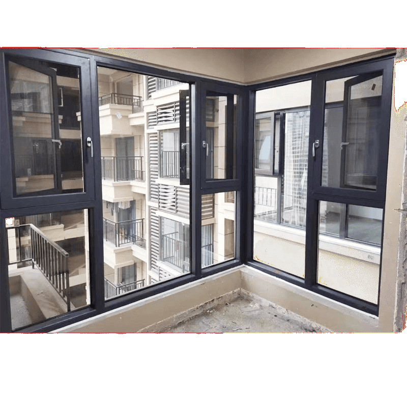 Aluminum Alloy Doors and Windows for Balcony Sealing, 110 Sliding and Casement System Windows, Self-Built House Villa Double-Layer Soundproofing Factory Supply Chain