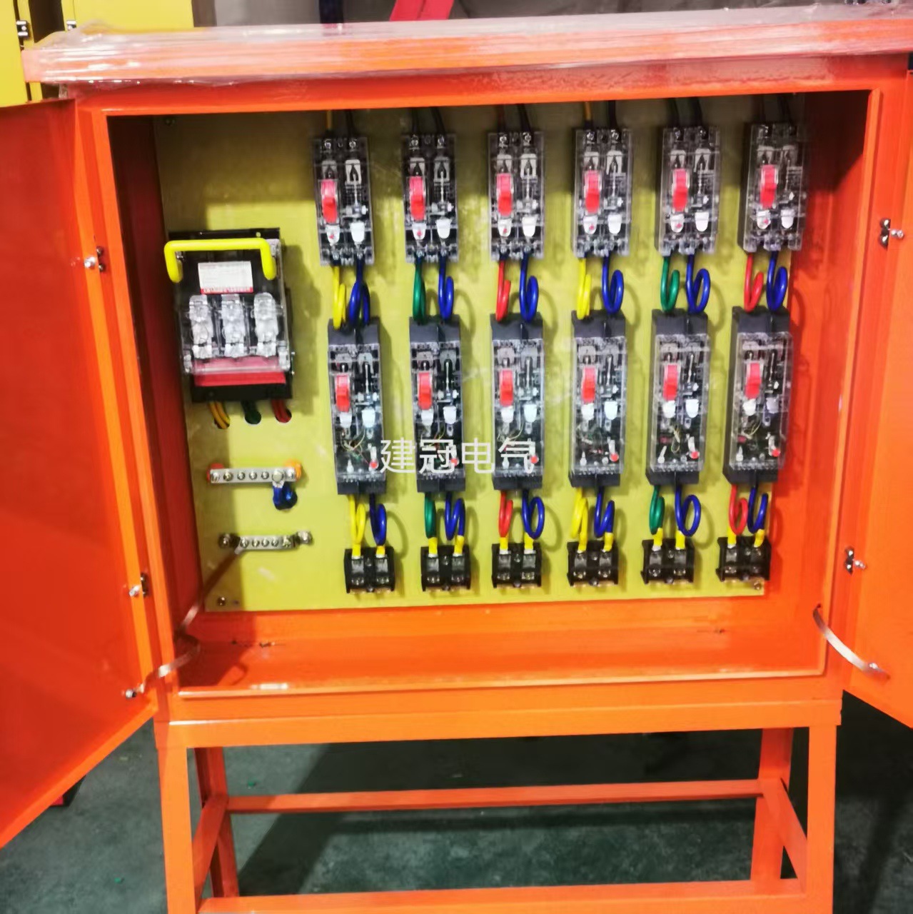 Construction site outdoor rainproof complete set of power distribution box cabinet orange secondary distribution box standard tertiary temporary power box