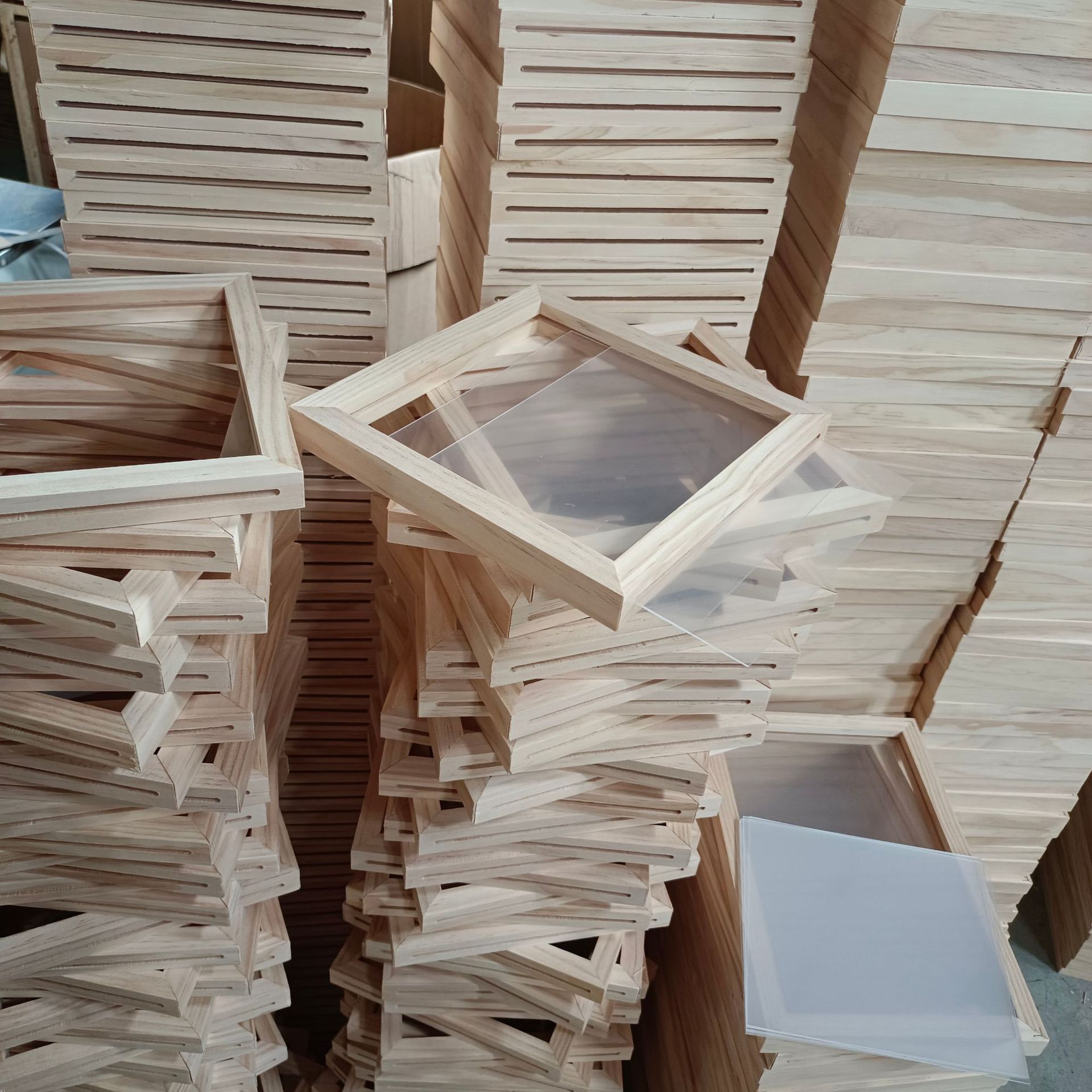 Acrylic Specimen Glass Picture Frame Solid Wood Photo Frame Kindergarten DIY Painting Dried Flowers Art Materials Handmade