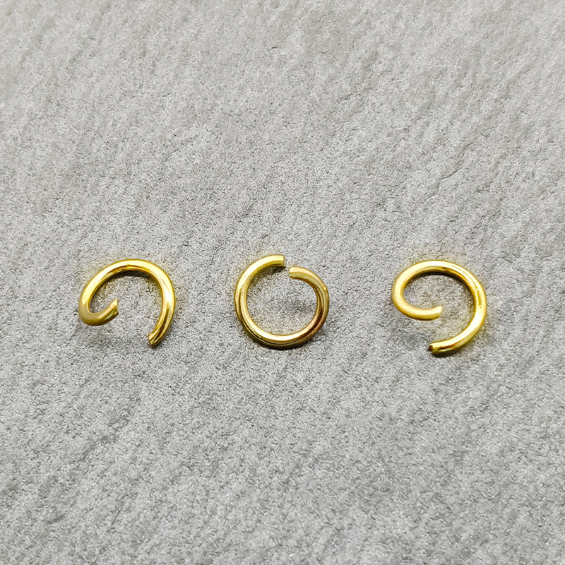 Iron open ring single ring plated gold silver round open ring diy jewelry closing buckle connection ring accessories