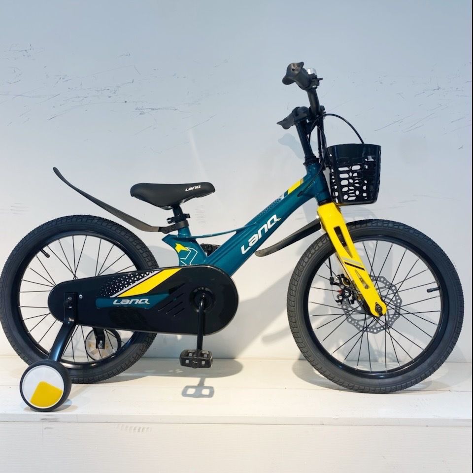 Factory lanq spot children's bicycle magnesium alloy bicycle lightweight comfortable fashion simple walking bicycle