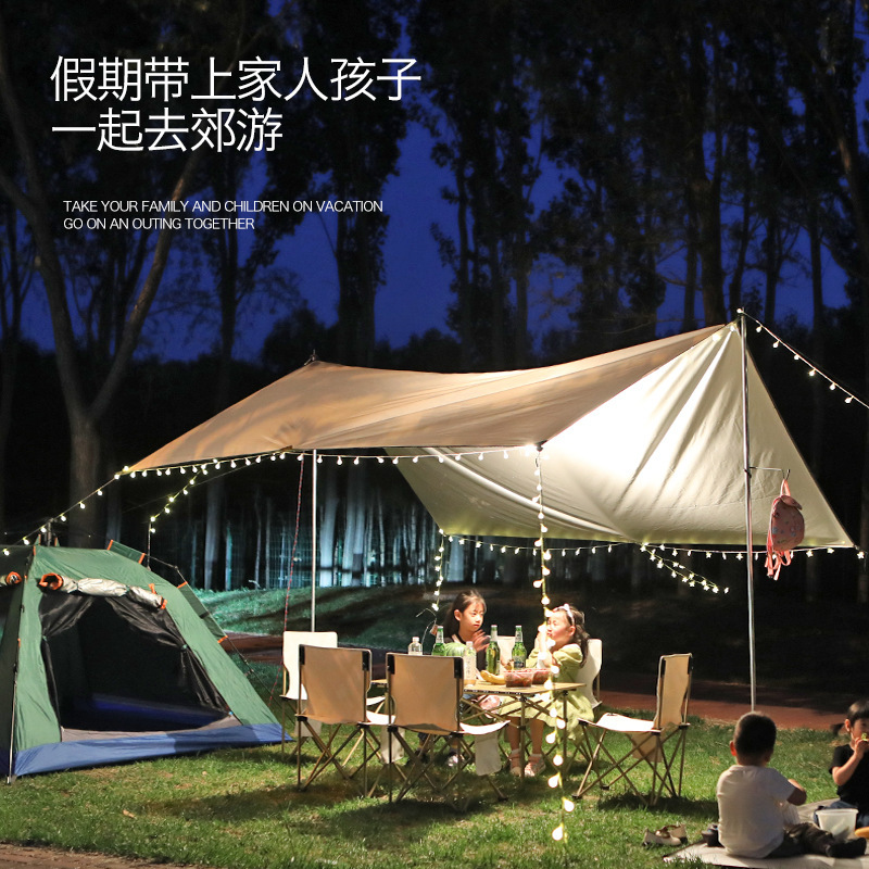 Gower outdoor camping canopy Arbor anti-ultraviolet sunshade sunscreen picnic rainproof canopy factory wholesale