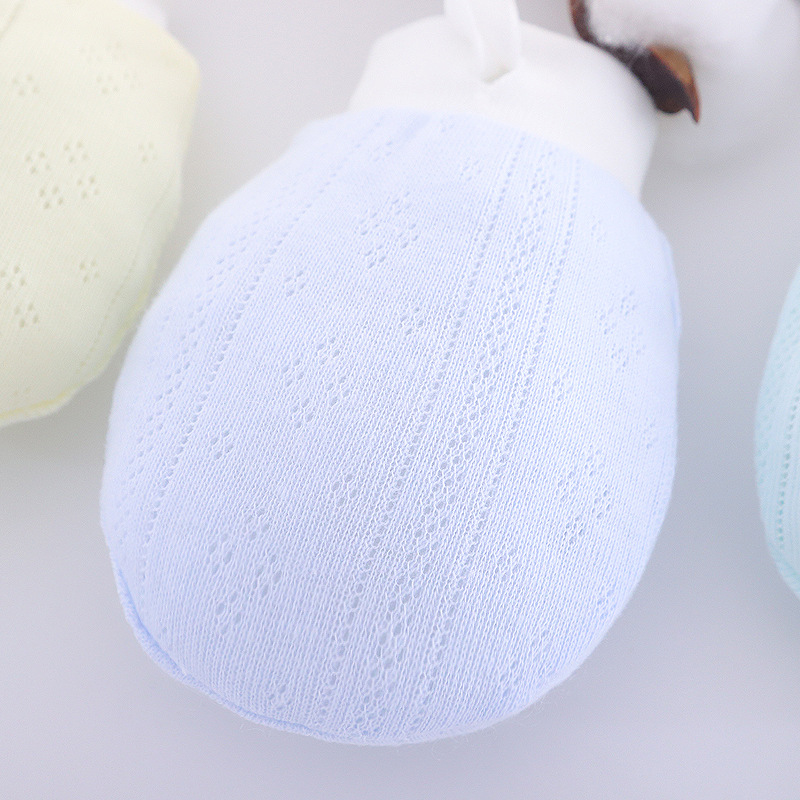 Baby Anti-scratch Gloves Baby Adjustable Summer New Transparent Jacquard Thin Gloves Newborn Gloves