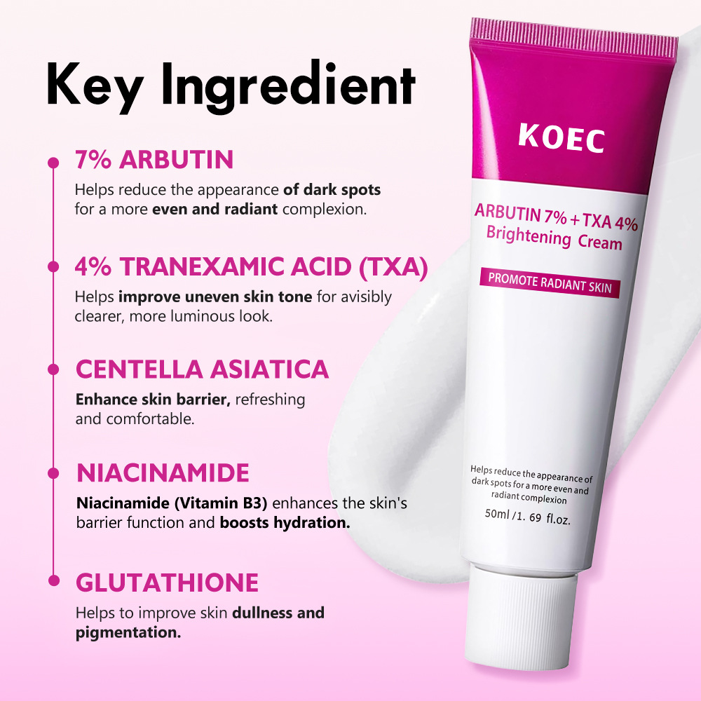 Koec Cross-Border Arbutin Txa Moisturizing Cream Tk Popular Arbutin 7%+Txa 4% Cream