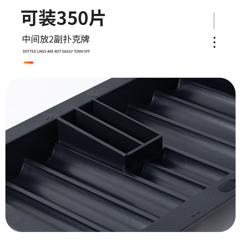 Black Texas Plastic Plate 350 Pieces Plastic Tray Chip Storage Plate Poker Table Travel Accessories