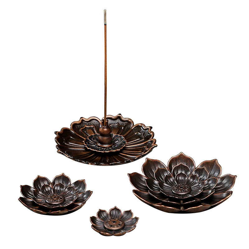 Household Indoor Lotus Sweet Lotus Incense Insertion Base Sandalwood Incense Stove Aquilarine Incense Disc Incense Drag Point Incense Seat Lotus