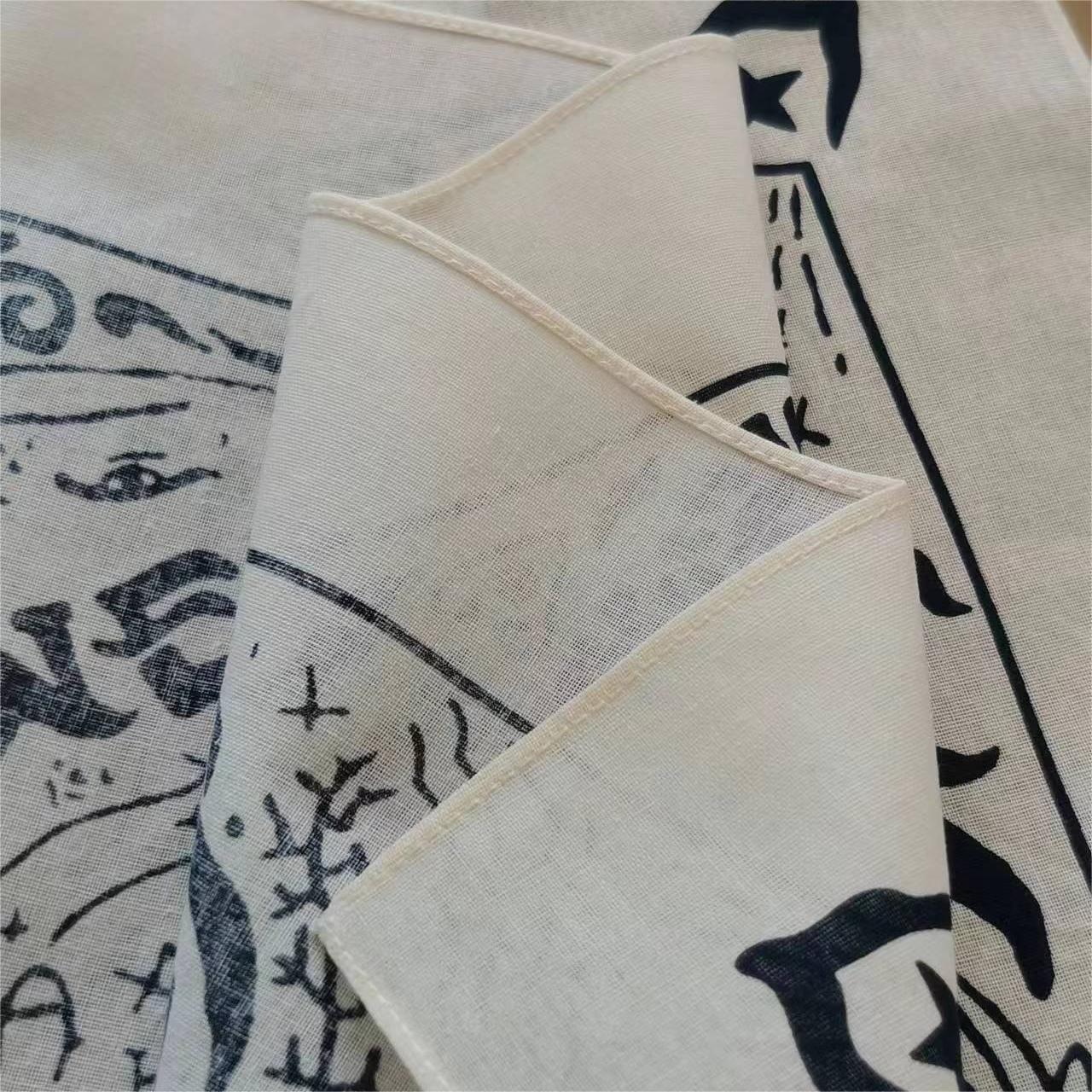 Cotton 55cm * 55cm printed square leisure street hip-hop dress scarf face scarf