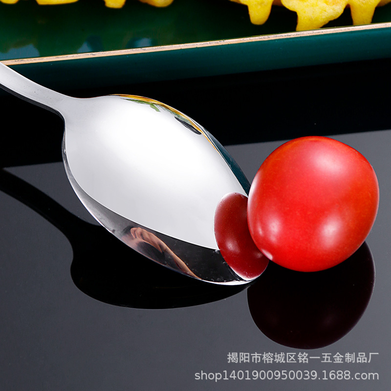 1010 Stainless Steel Spoon Knife and Fork Western Food Set Hotel Coffee Spoon Home Eating Round Spoon Mixing Spoon Wholesale