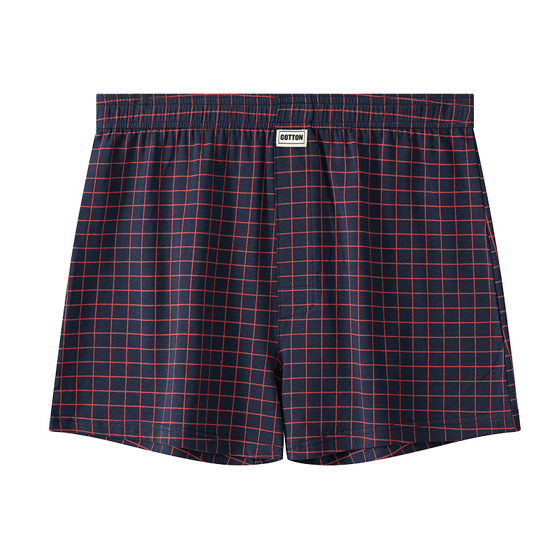 Men's underwear Huajielong men's plaid boxers cotton boxers loose thin breathable Arrow pants a generation of hair