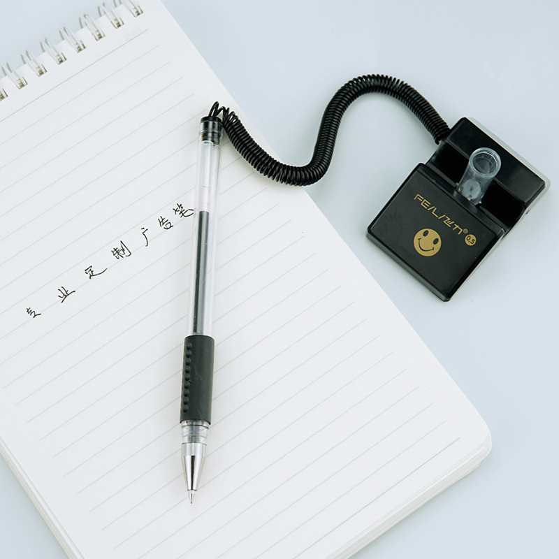 Desk pen printing logo fixed bank counter sign pen neutral Office conference pen sticky table desktop