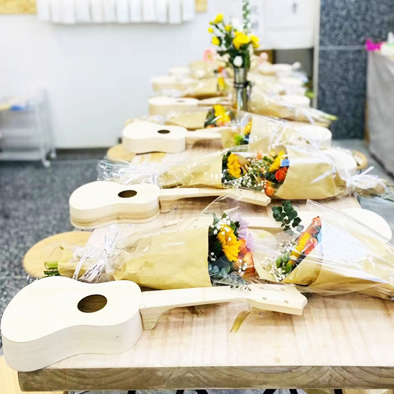 Ручная укулеле 21 дюйм, собранная своими руками, раскрашенная, 23 дюйма, арт, командообразование