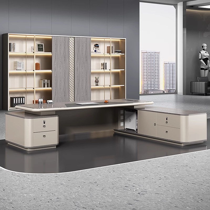 Boss Table Office Desk Simple Modern President Manager Table Supervisor Table Chair Combination Light Luxury Office Furniture