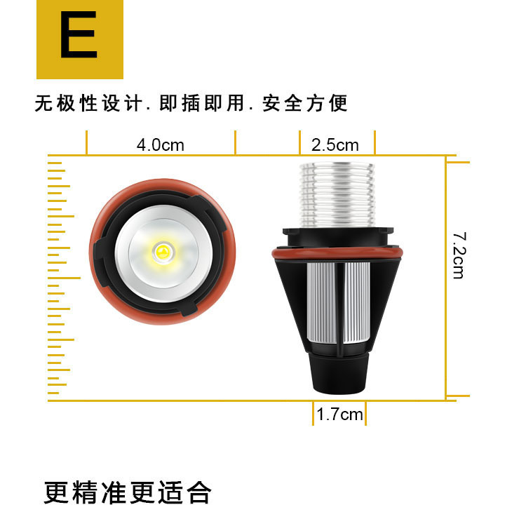 Factory Direct Sales suitable for BMW Angel eye E39 5W LED car light headlight decoration modification light