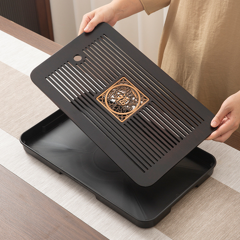 Small Tea Tray, Outdoor Portable Small Tea Table, Water Storage Tea Tray, Handmade Tea Tray, Japanese-Style Dry Brewing Tray, Melamine