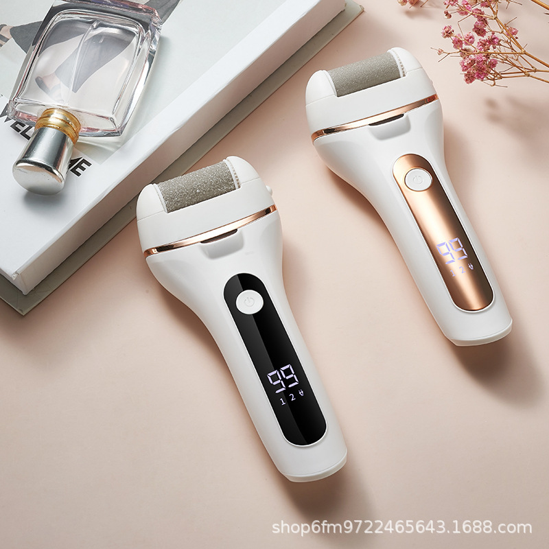 Cross-Border New Model Digital Display Foot File Callus Remover Rechargeable Washable Electric Foot Grinder Exfoliator