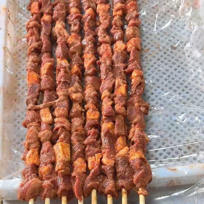 95cm Duck Meat Skewers Bbq Ingredients Snack Food Internet Celebrity Snack Night Market Bbq Stall Food Quick Frozen
