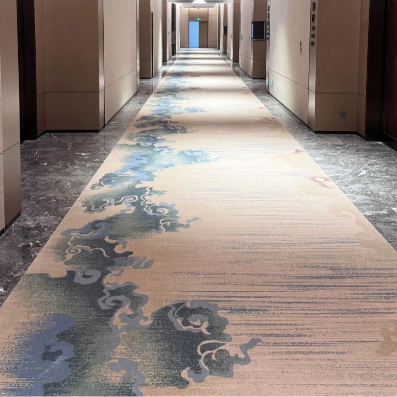 Hotel carpet 4 m wide printed full carpet flame retardant guest room carpet walkway carpet ballroom carpet