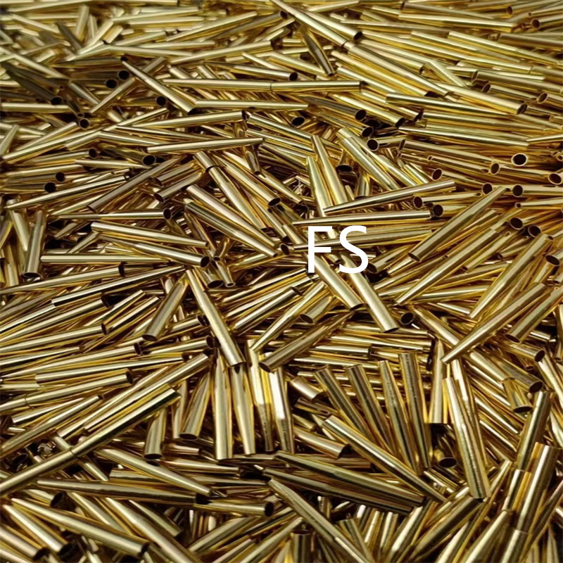 Индивидуальная изготовление трубки из латуни H65/62, резка, расширение и фаска, прецизионная резка и полировка