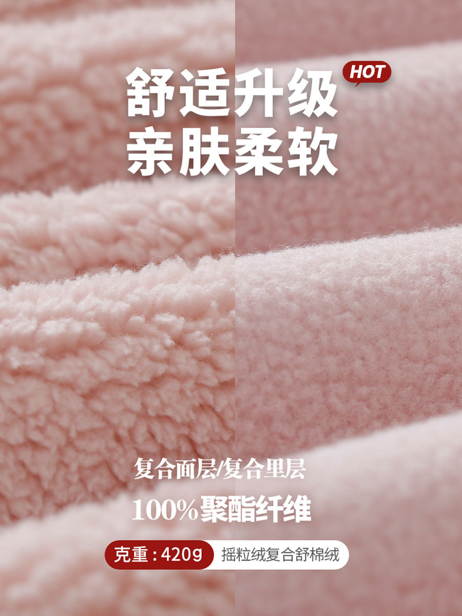 Cross-Border Children's Fleece Jacket with Extra Fleece, Thickened Warm Cotton Coat, Parent-Child Style School Uniform Essential, Baby Autumn and Winter Jacket