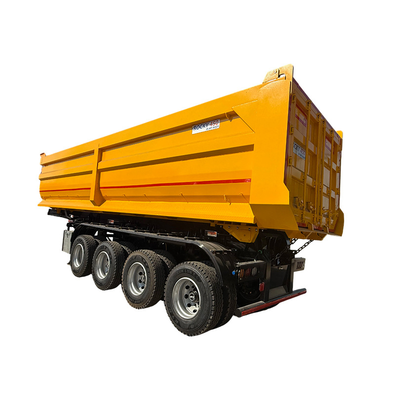 Rear Flip Semi-Trailer Air Suspension Disc Brake Axle Front Axle Lift Overall Lifting Rear Flip Dump Truck
