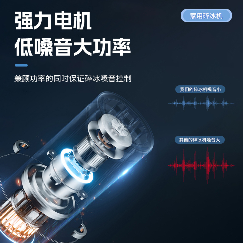 Weifeng new cross-border commercial ice crusher home ice snowflake smoothie machine milk tea shop ice-breaking ice shaver wholesale